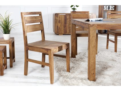 Moderní masivní židle z exotického dřeva palisandru.
