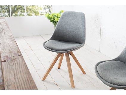Designová retro židle Scandinavia šedá