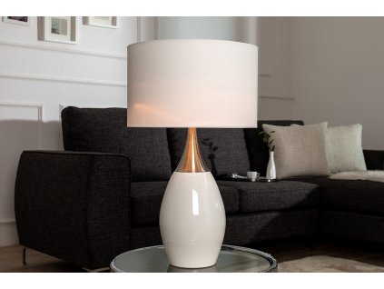 Moderní stolní lampa Carla 60cm bílá