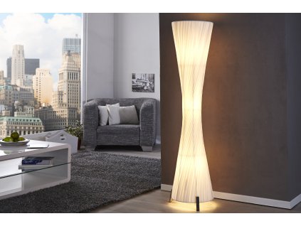 Designová moderní stojací lampa Helix L 160cm bílá