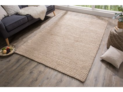 Luxusní vlněný koberec Terry 240x160cm béžová