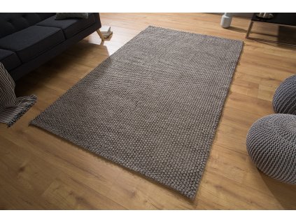 Luxusní vlněný koberec Terry 240x160cm šedý