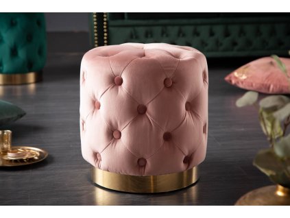 Designový taburet Modern Barock 38cm růžová