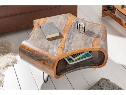 Stylový konferenční stolek Scorpion 70cm palisandr šedý 