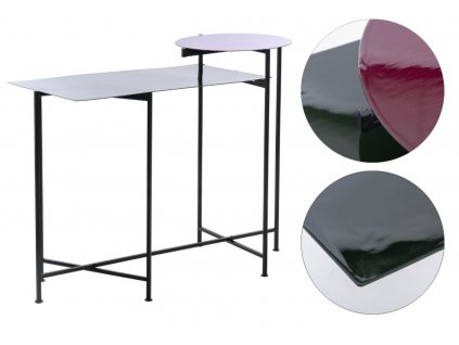 Mosazný konzolový stolek Olivier Green/Granate 100cm