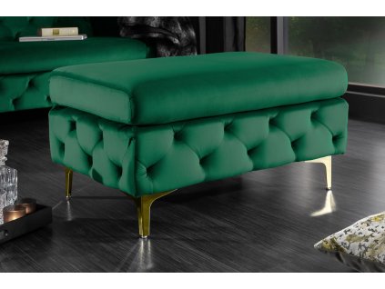 Designová čalouněná lavice Modern Barock zelená samet