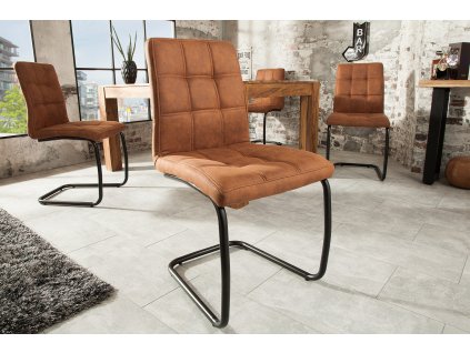Designová pohupovací židle Modena hnědá
