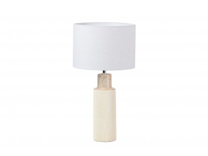 Keramická stolní lampa Beige Elegance 52cm béžová/bílá