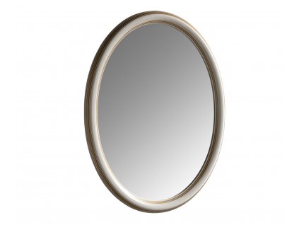 Luxusní bílé nástěnné zrcadlo Victoria 96cm oválné