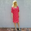 Dámské krajkové šaty 0134 - sytě růžové