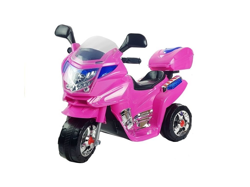 Dětská elektrická motorka růžová1