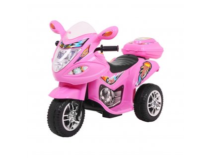 Dětská elektrická motorka skútr růžový (3)