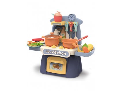 Dětská kuchyňka mini se zvukovým a svítícími efekty modrá1
