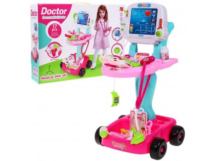 vozíček malého doktora růžový 1