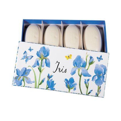 IRIS, Fragonard, parfémovaná mýdla v dárkové krabičce,4 kusy, 4 x 50g  NOVINKA - IRIS květina roku 2016