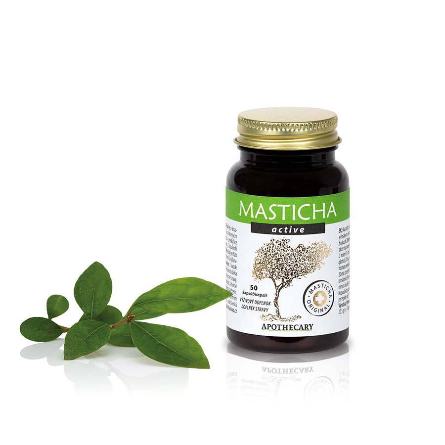 Masticha Active, Apothecary s.r.o., 22,5 g, 50 cps. Obrázek