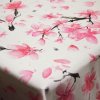 Teflonový ubrus se vzorem Sakura růžová/šedá