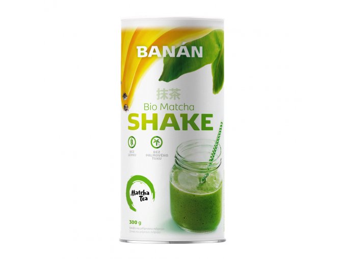 bio matcha tea shake banánový 300 g praktický tubus energie