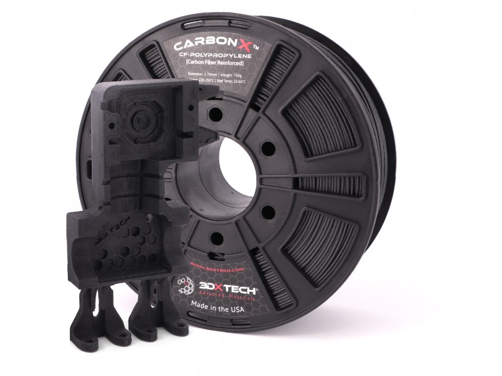 CARBONX PP CF filament čierny 1,75 mm 3DXTECH 750 g