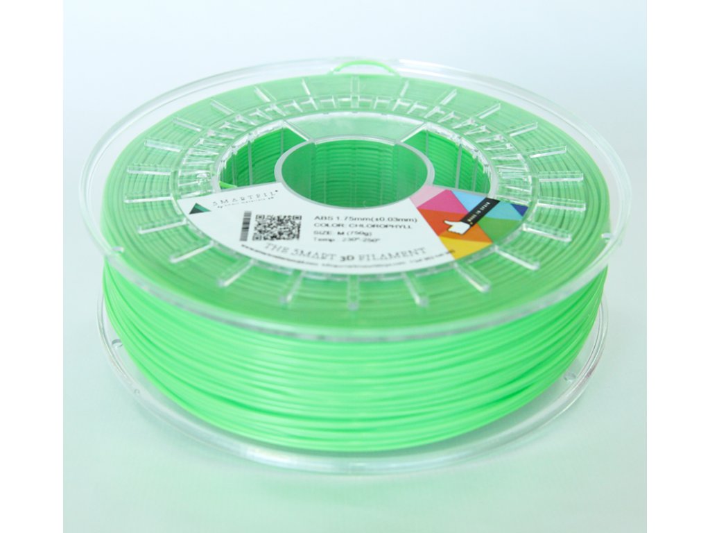 ABS tlačová struna Chlorophyl green 2,85 mm Smartfil Pantone 368 C