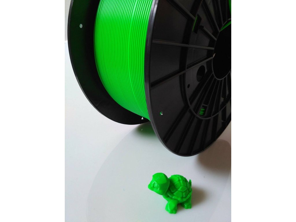 Tlačová struna, Plasty Mladeč, PLA, 1,75mm, fluorescent green, 1 kg