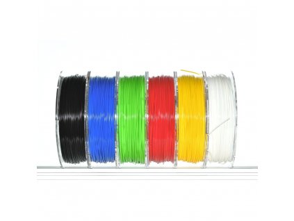 Devil Design balenie 6 ks tlačových strún PLA, 1,75 mm, 6x330g - čierna (black), biela (wite), modrá (super blue), zelená (bright green), červená (red), žltá (bright yellow)