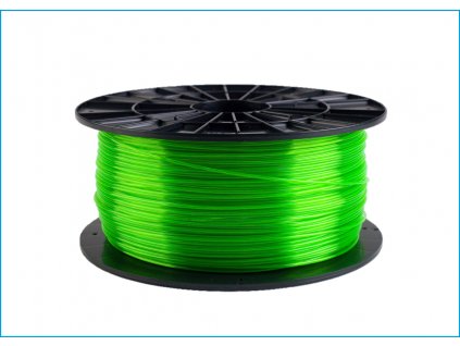 Tlačová struna, Plasty Mladeč, PET-G, 1,75 mm,  1 kg, green transparent
