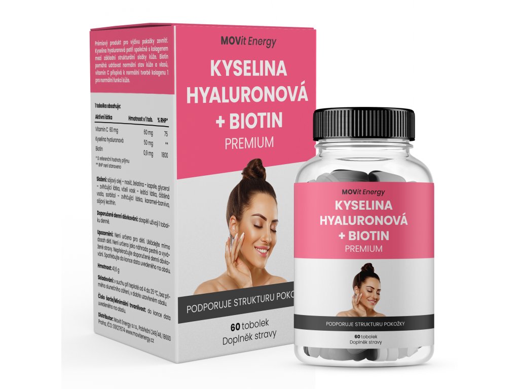 MOVit Kyselina hyaluronová + Biotin PREMIUM 60 medicalstore.cz