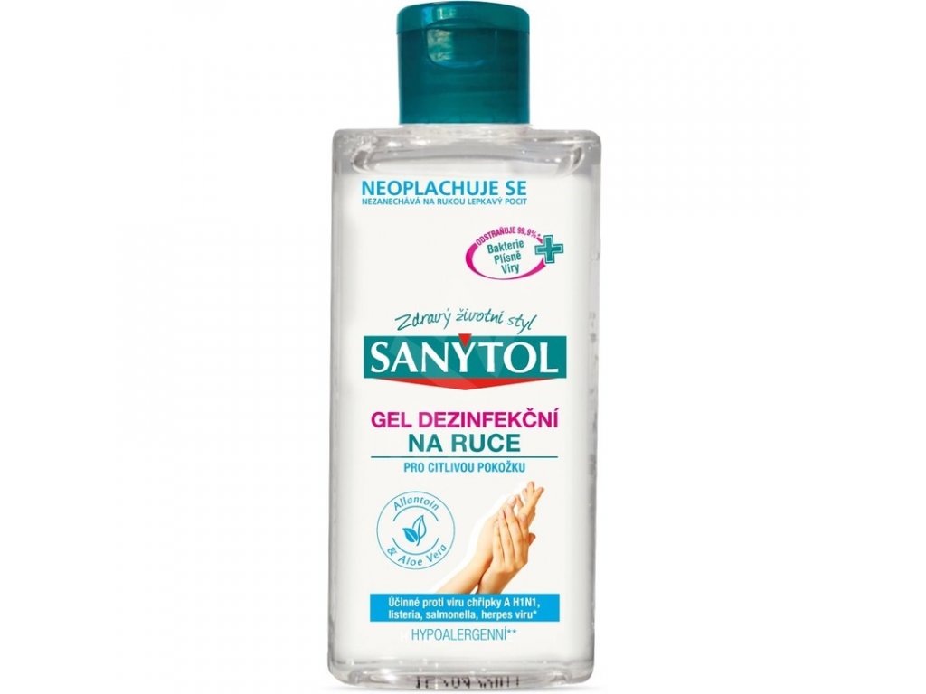 SANYTOL Dezinfekční gel na ruce pro citlivou pokožku 75 ml