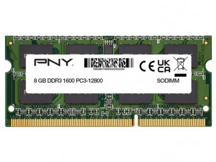 PNY 8GB DDR3 1600MHz / SO-DIMM / CL11 / 1,35V  Nevíte kde uplatnit Sodexo, Pluxee, Edenred, Benefity klikni
