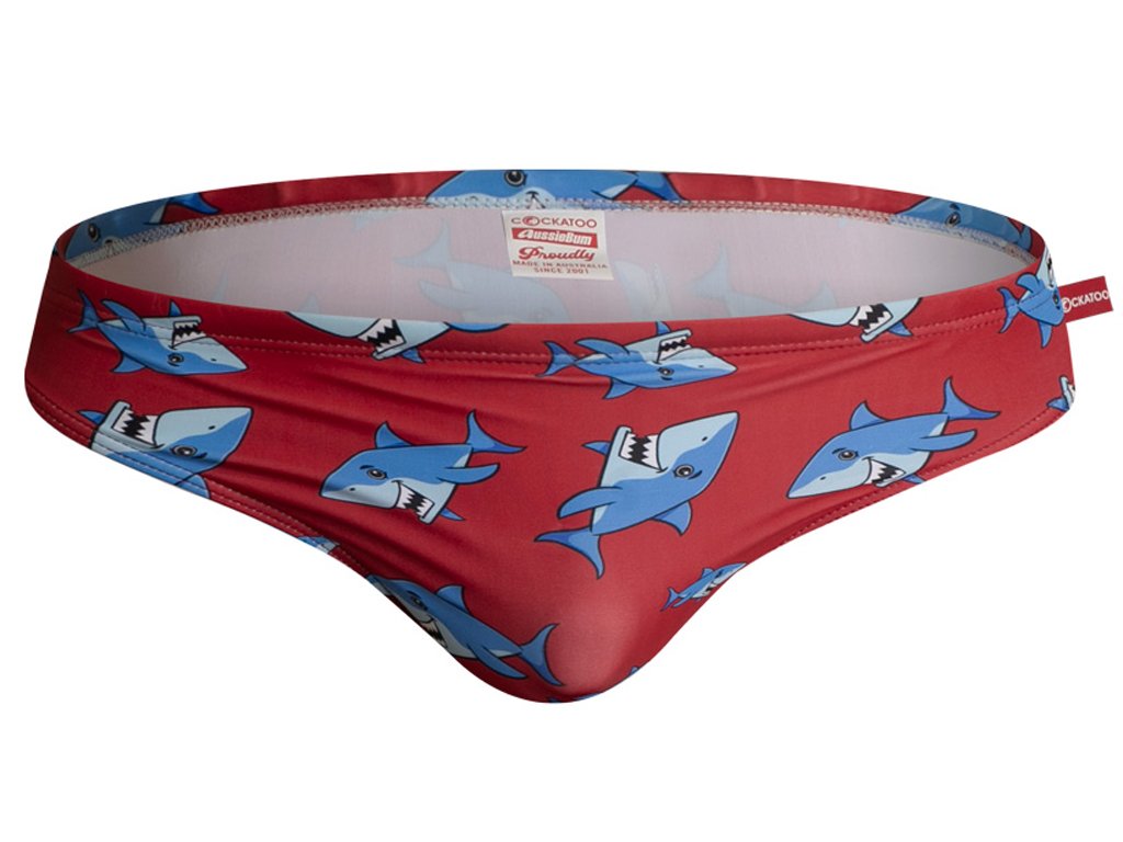 slipove plavky aussiebum cockatoo shark red5