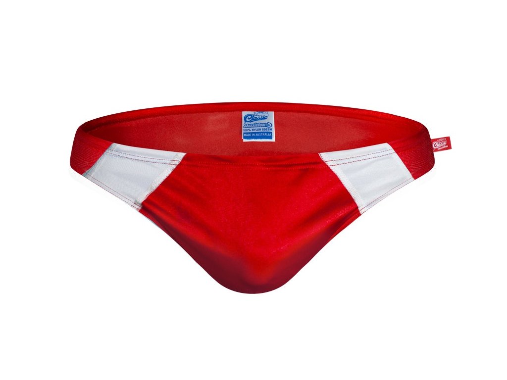 2 push up slipove plavky aussiebum competition crew shell haven red
