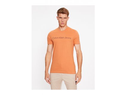 Pánské triko s krátkým rukávem Calvin klein J30J322344 oranžový