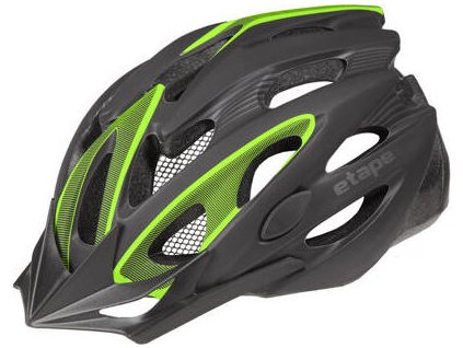Biker cyklistická helma černá-zelená