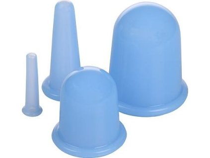 Cups 4Pack masážní silikonové baňky modrá