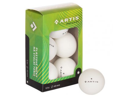 Artis 1 hvězda míčky na stolní tenis bílá