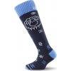 Lasting dětské merino lyžařské ponožky SJW černé