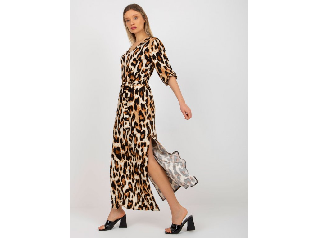damske dlhé šaty leopardí vzor