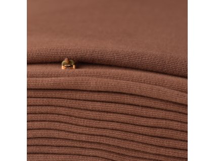 Teplákovina organická bavlna 175 cm hnedá
