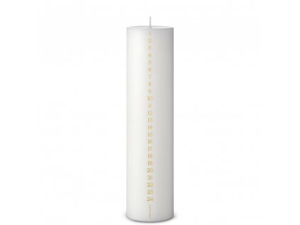 Adventní svíčka Pillar Calendar Pure White
