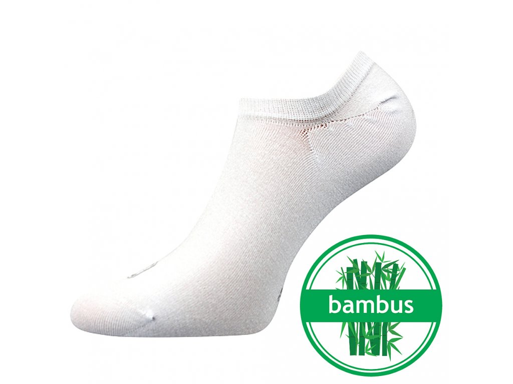 Dospělé podkotníkové bambusové ponožky Lonka Dexi - bílé