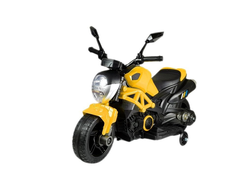 Dětská elektrická motorka GTM188 žlutá1