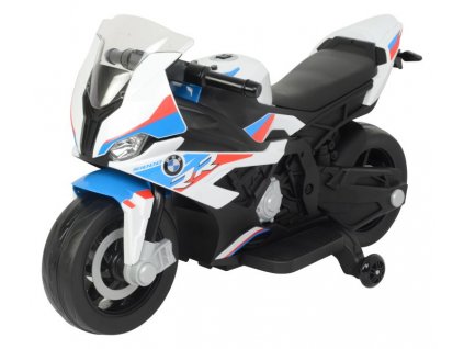 Dětská elektrická motorka BMW S1000RR bílo modrá09