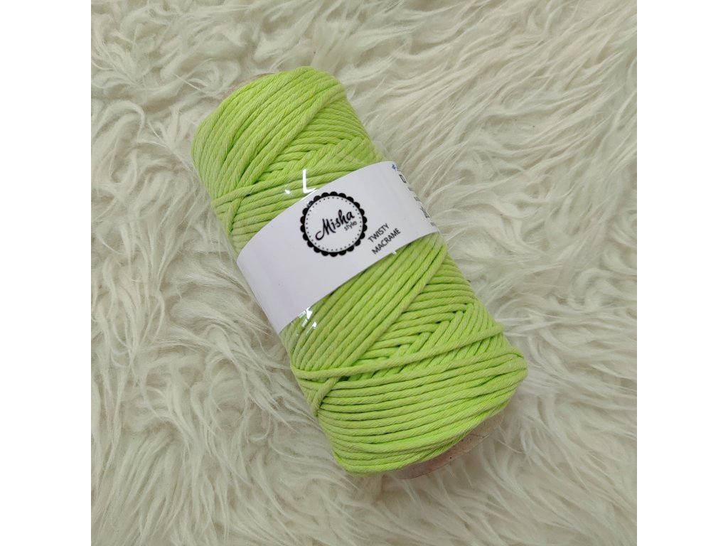 Twisty macramé 5mm 221 jarní zelená