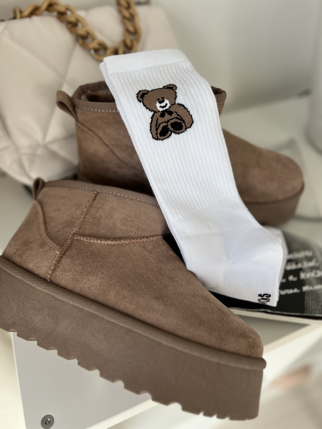 Ponožky TEDDY bílá