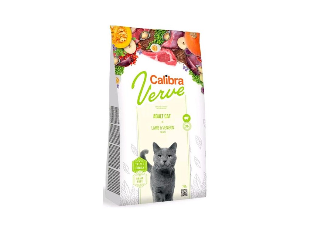 Calibra Cat Verve Grain Free Adult Lamb&Venison 8+ 750 g