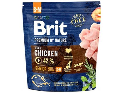Brit Premium by Nature Dog Senior S+M 1 kg