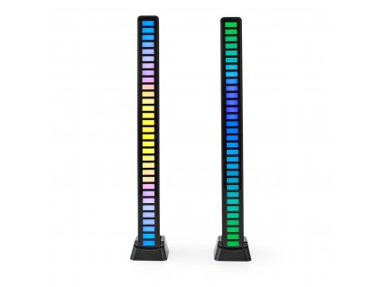 Nedis GALDP110BK herní RGB LED lampičky, reagují na zvuk, napájení z baterie, USB, 2ks
