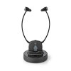 Nedis HPRF021BK FM bezdrátová sluchátka in-ear s dobíjecí základnou, podpora pro sluchově postižené