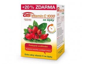gs vitamin c 1000 sipky 100 tbl 20 tbl zdarma